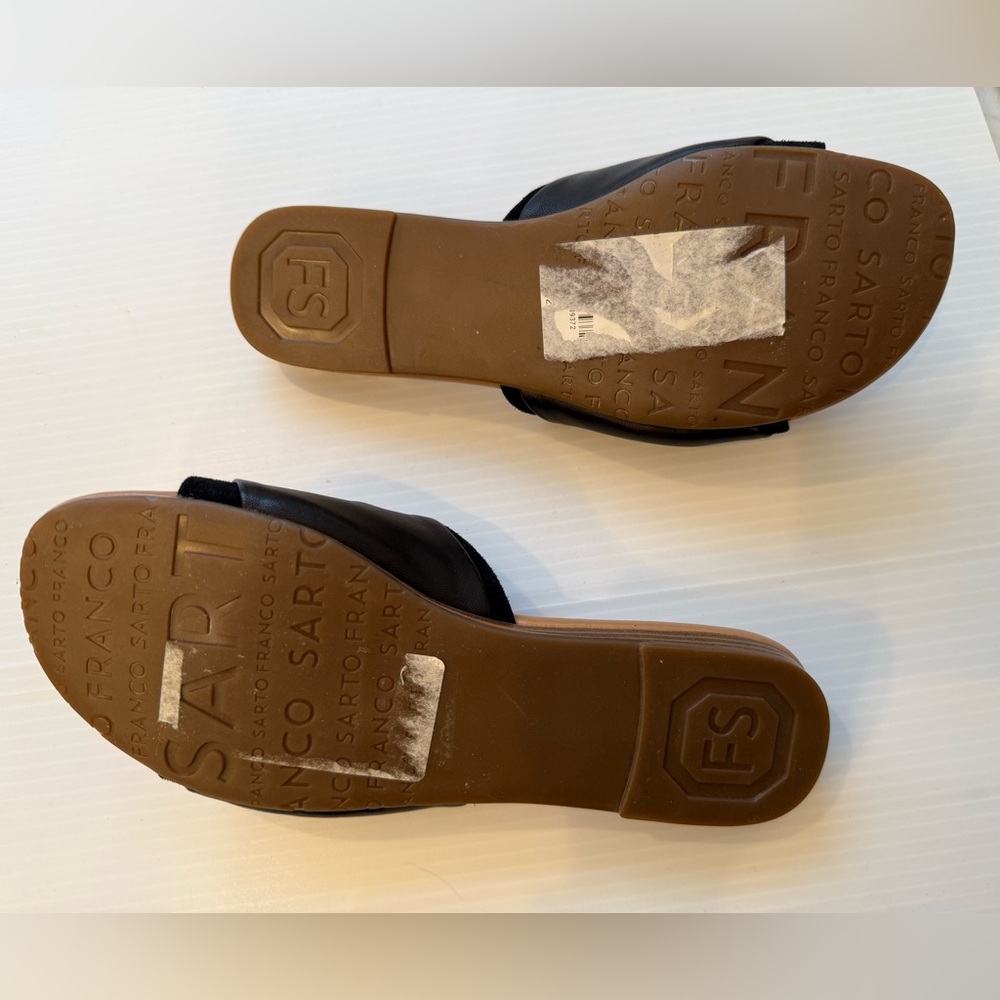 Franco Sarto Black Slide Sandals US Size 6 - Picture 4 of 5